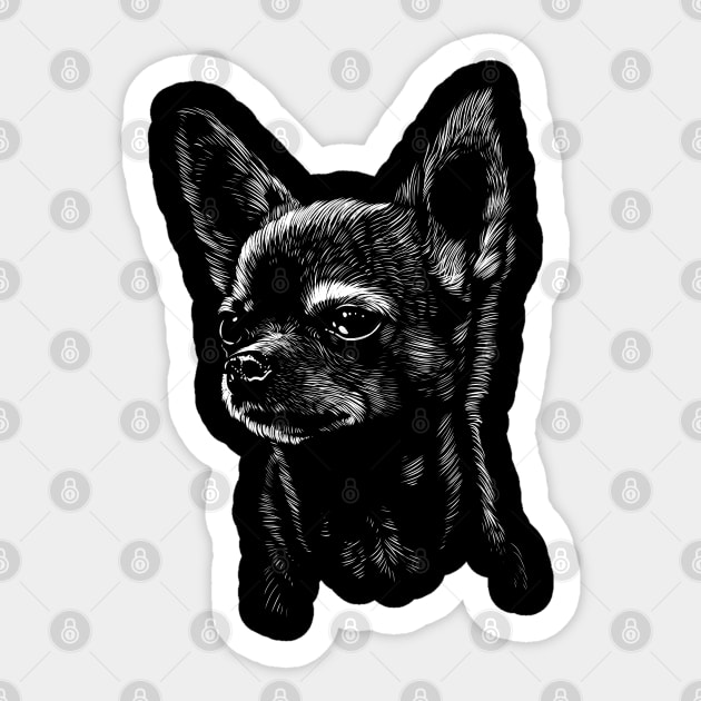 Chihuahua dog face Sticker by albertocubatas